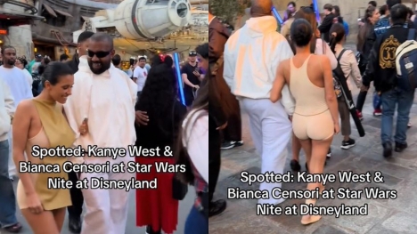 Disneyland criticized after allowing Kanye West's Wife, Bianca Censori to go barefoot at the theme park