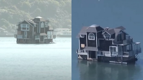 Mystery surrounds floating house in San Francisco Bay for at least three days