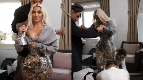 Behind-the-scenes footage reveals  Kim Kardashian's  'pain is beauty' experience at Met Gala