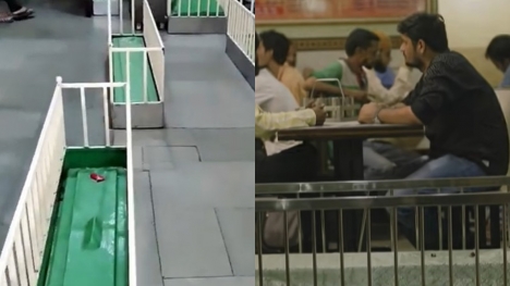 Diners stunned after seating around graves amidst fast food restaurant 
