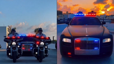 Miami Beach Police Department recruits employees with $250,000 Rolls-Royce patrol car