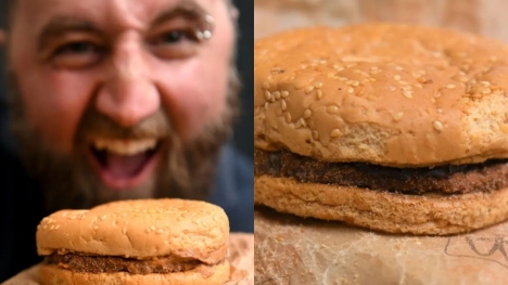 Man leaves viewers stunned after showing what McDonald’s burger looked like after being kept since 1995
