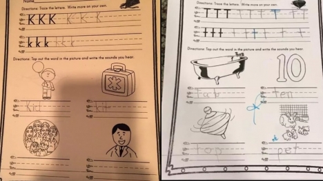 Mother fumes over confusing kindergarten homework for nursery children