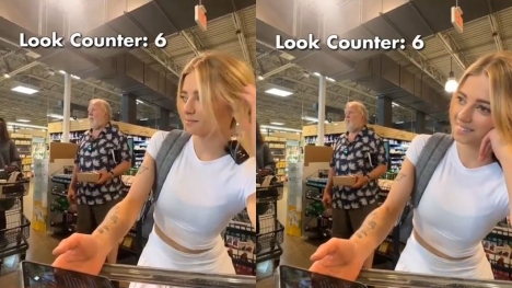 OnlyFans model faces backlash online after filming herself in grocery store checkout line