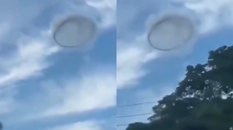 People baffled after spotting mysterious 'ring-shaped UFO' in broad daylight 