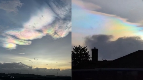 Incredible 'mother-of-pearl clouds' emerge in the sky, leaving majestic scene that dazzles people