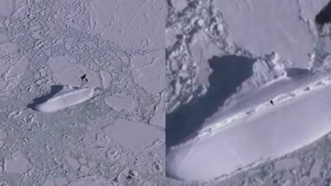 Google Earth users suddenly spotted 400ft ice ship in iceberg