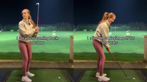 Professional female golfer speak out about her reaction after receiving advice from stranger on how to play golf 