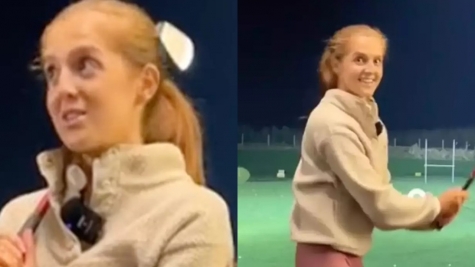 Professional female golfer speak out about her reaction after receiving advice from stranger on how to play golf 