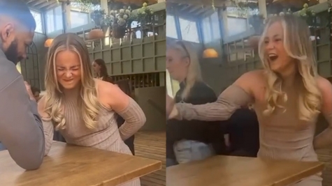 Woman's bone was snapped after taking part in an arm wrestle competition with stranger