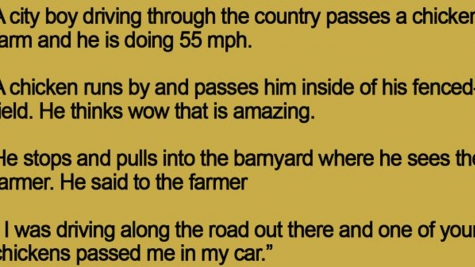 A city boy driving through the country