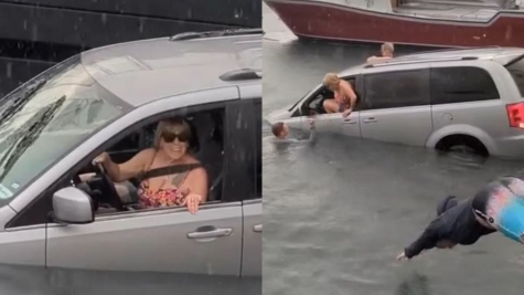 'One expensive vacation': Tourists accidentally drive into the sea while following GPS directions