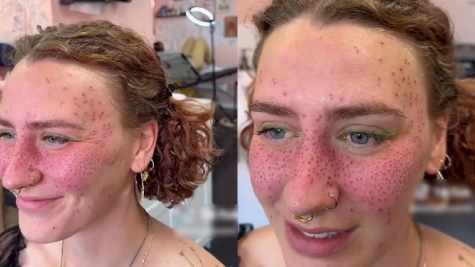 Woman who gets boyfriend’s name TATTOOED  across her forehead claims she will regret it