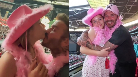 David Beckham shares sweet clip kissing daughter Harper on the lip, stirs strong feelings online