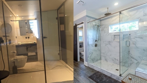 Why are the bathroom walls completely transparent?