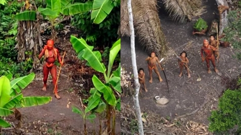 Isolated tribe beg for food to survive while miners are destroying their land for mining