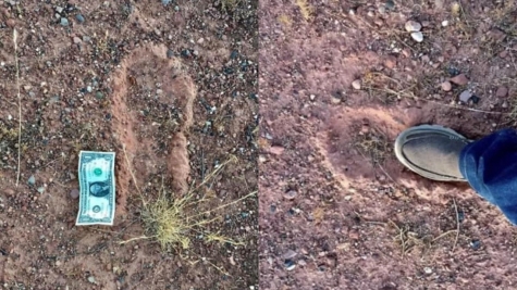 Man stunned after spotting mystery footprints of Bigfoot, twice the size of human