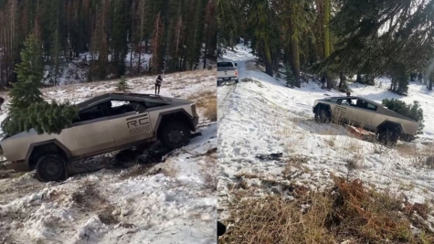 Tesla Cybertruck gets smashed by Semi-Truck Traile, leaving everyone stunned by its intact condition