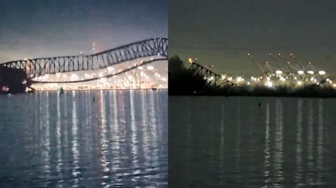 Witness video captures aftermath of Baltimore bridge collapsed