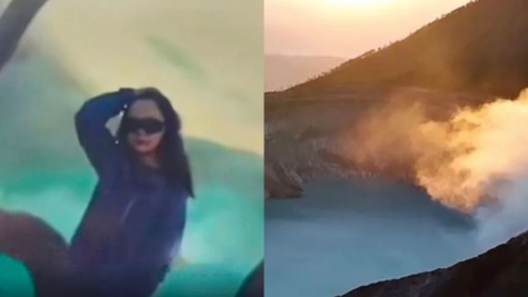 Tourist dies after falling into active volcano crater while posing for a photo 