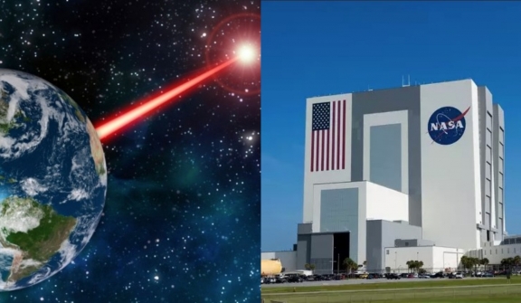 Laser-beamed communication from over 10 million miles away has been sent to Earth