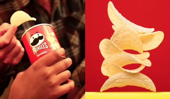 People are now knowing how to eat Pringles in correct way