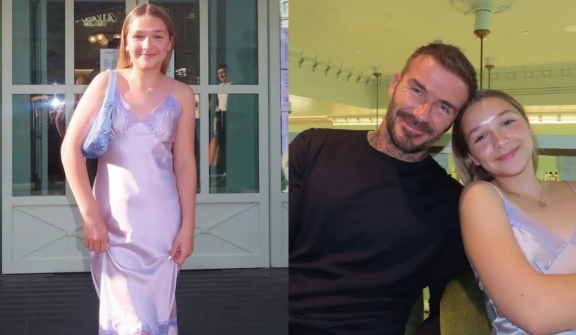 David Beckham's daughter faces divided opinions after wearing unconventional slip dress