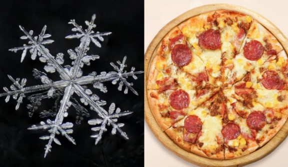 Record-breaking snowflake that was the size of a large pizza