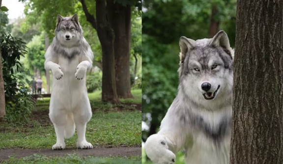 Man spends $20,000 to own ultra-realistic animal costume and live as wild wolf