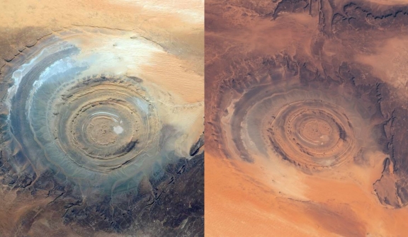 Experts amazed at eye of Sahara with its mysterious structure stare into space