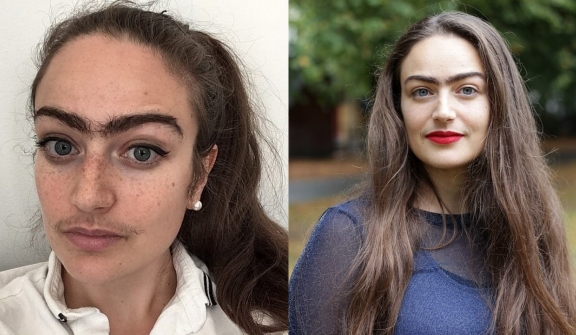 Woman who refuses to shave off her mustache and unibrow claims it enhances her life