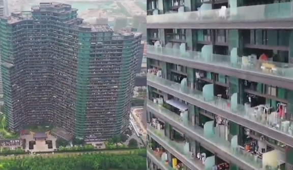 20,000 residents live isolated in 'dystopian' apartments where they never need to go outside