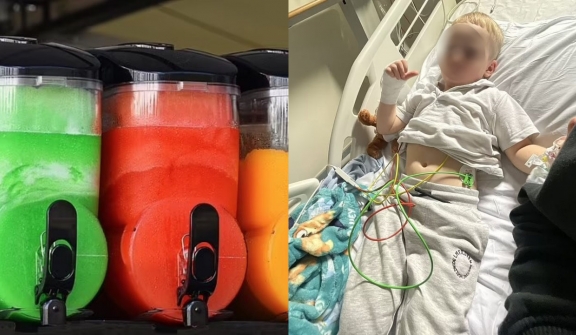 Two infants almost lost their lives after drinking iced slushy