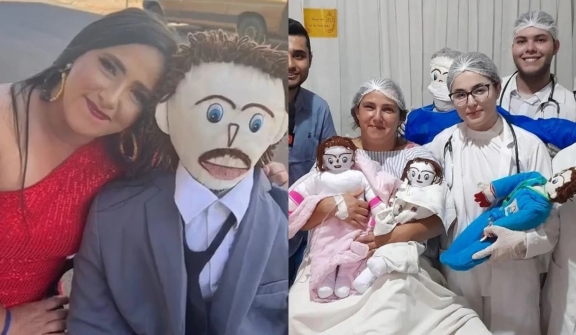 Woman married to rag doll reveals 'strange' pregnancy journey