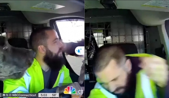 Furious police officer assaults driver as he honked at him at red light