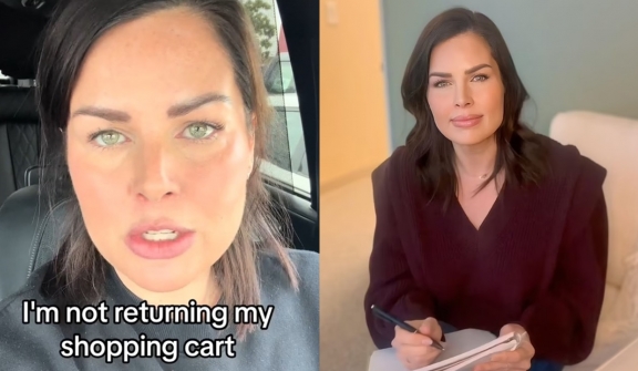 Mother-of-two slammed for refusing to return her shopping cart