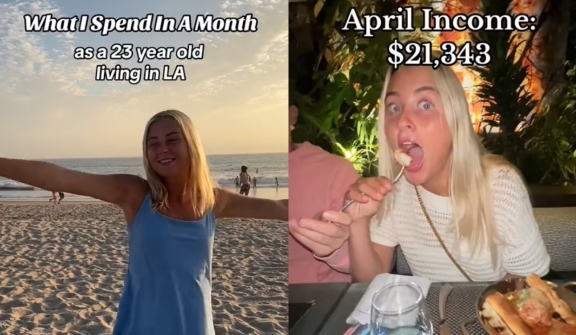 Los Angeles influencer stuns people with spending habits on $21K monthly salary