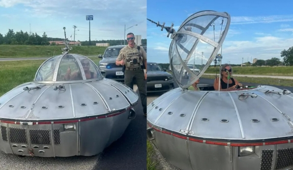 Missouri police stumped upon a 'UFO' vehicle traveling on the highway