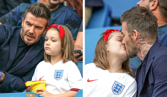 David Beckham explains controversy about his affectionate kiss with 11-year-old daughter