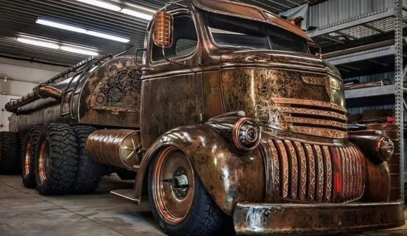 1946 Chevy Beer Tanker Rat Rod Truck with unique design available for purchase