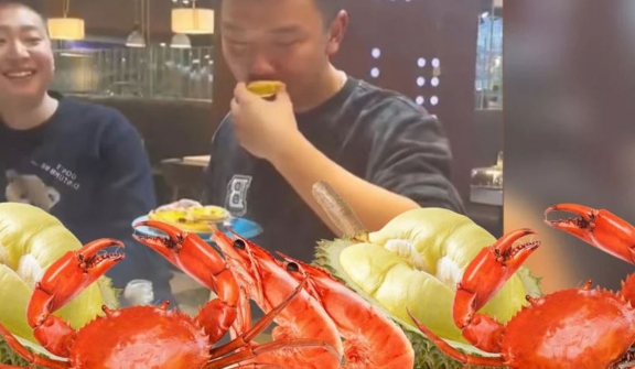 A group of seven boys ate up 300 crabs and 50 durians in the buffet