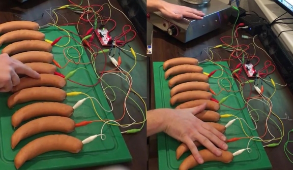 German hacker creates functioning piano from sausages