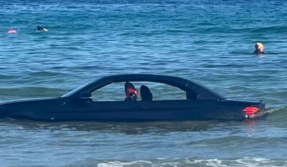  BMW found drifting out to sea after driver parks car on the beach