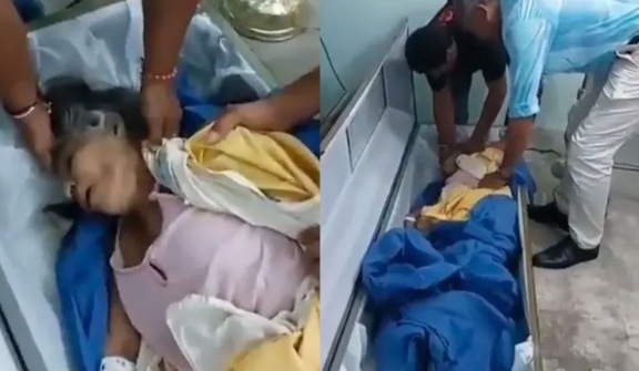 Woman suddenly wakes up in coffin at her own funeral after declared dead by doctor 