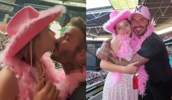 David Beckham shares sweet clip kissing daughter Harper on the lip, stirs strong feelings online