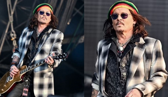 Johnny Depp returns to the big screen and shines on stage with Alice Cooper in France