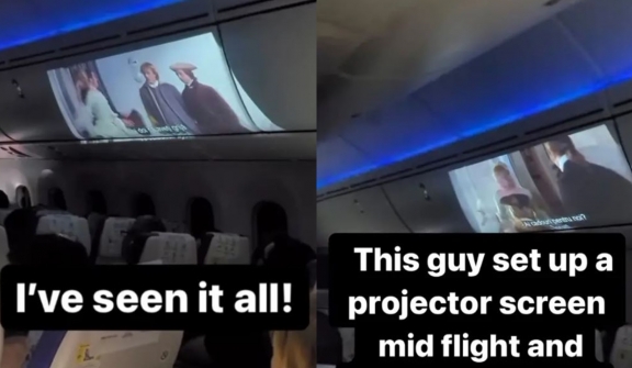 Unbelievable!: 'Rude' plan passenger cause shocks when screens movie mid-flight