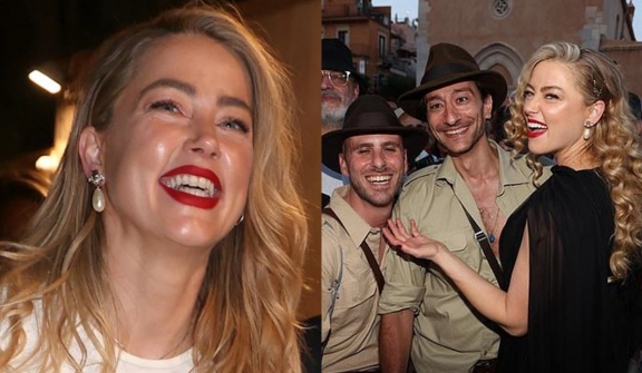 Amber Heard makes first public appearance, attends Taormina Film Festival for her movie 'In the Fire'