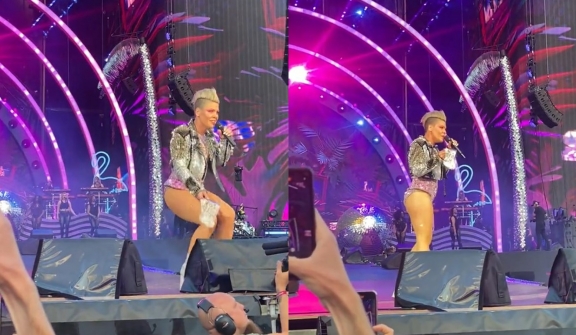 Singer Pink stunned as fan throws mother's ashes on-stage during her performance in London