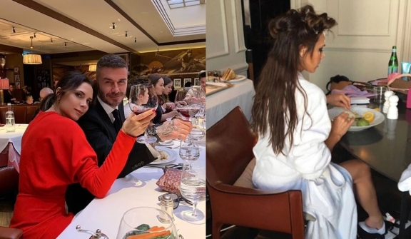 David Beckham moans his wife Victoria has eaten the same meal every day for 25 years